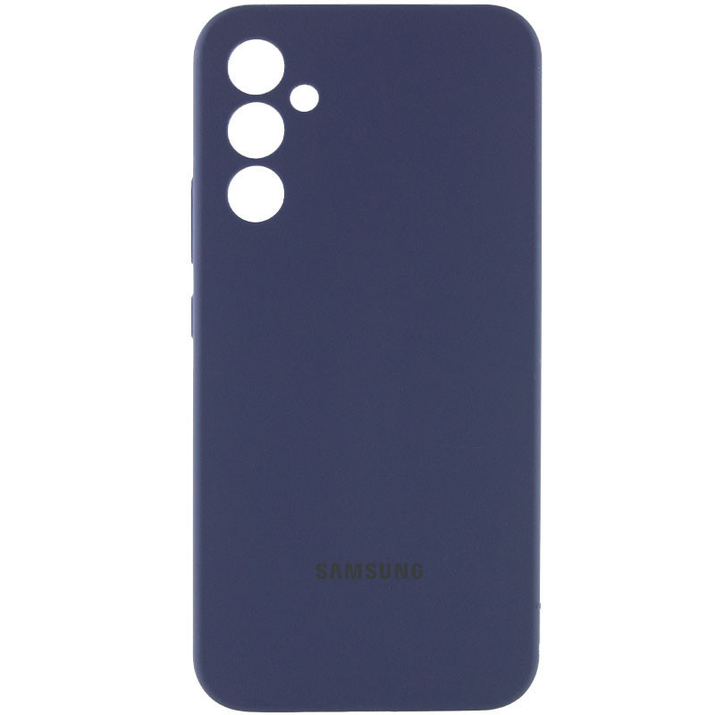 Чохол Silicone Cover Lakshmi Full Camera (AAA) with Logo для Samsung Galaxy A56 5G | Темно-синій / Midnight blue
