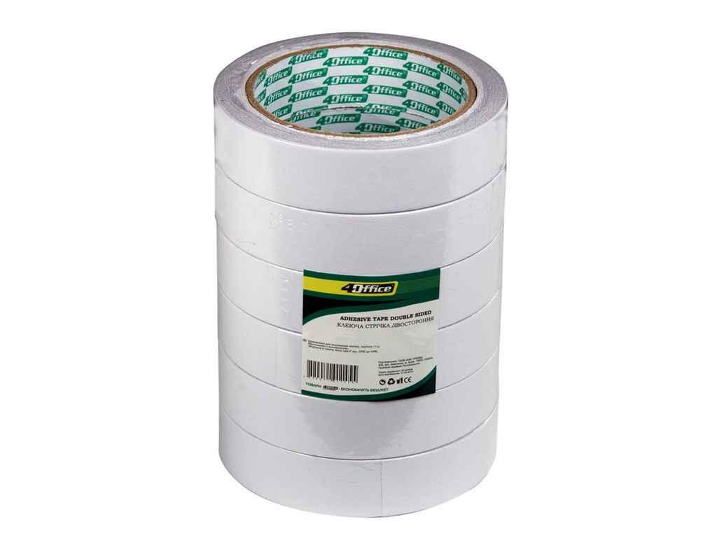 Стрічка клейка 10м 2х-сторонн. 24мм* 4-386 6шт/уп ТМ 4OFFICE BP, фото 1