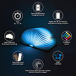 Світлодіодна книжкова лампа Дерев'яна складана лампа з дистанційним керуванням, 16 кольорів та таймером - BONNYCO, фото 4