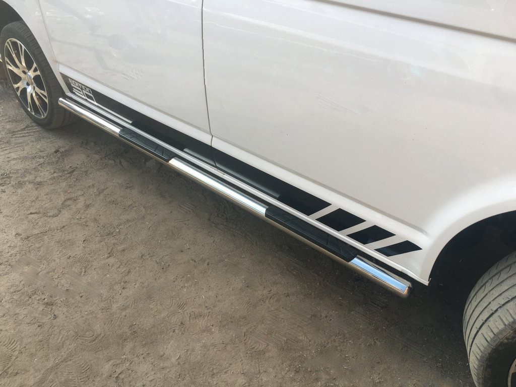 Бічні труби (2 шт., нерж) 70мм, Довга база для Volkswagen T6