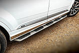 Бокові пороги OEM V1 (2 шт., алюміній) для Ауди Q7 2015-2024 рр, фото 3