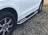 Бокові пороги Tayga V2 (2 шт., алюміній) для Ауди Q5 2008-2017 рр, фото 4