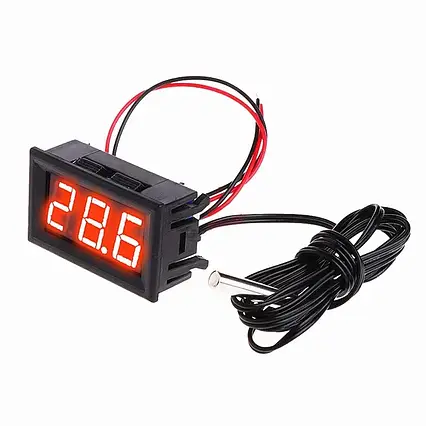 ЦІФРОВИЙ ТЕРМЕТР DC 5 - 12V з датчиком -50 +110 C, фото 1