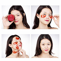 Гідрогелеві патчі в банці з рубіновим колагеном Veze Ruby Collagen Moisturizing Eye Mask 80 г 14 шт., фото 6