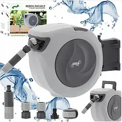 Садовий шланг для поливання на автоматичній котушці 20 м GardenLine ZHO9722 з комплектом аксесуарів для поливання