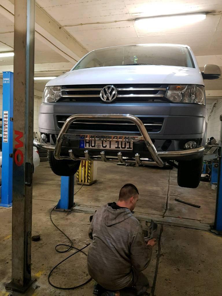 Кенгурятник WT004ST (нерж) для Volkswagen T5 2010-2015 рр, фото 1