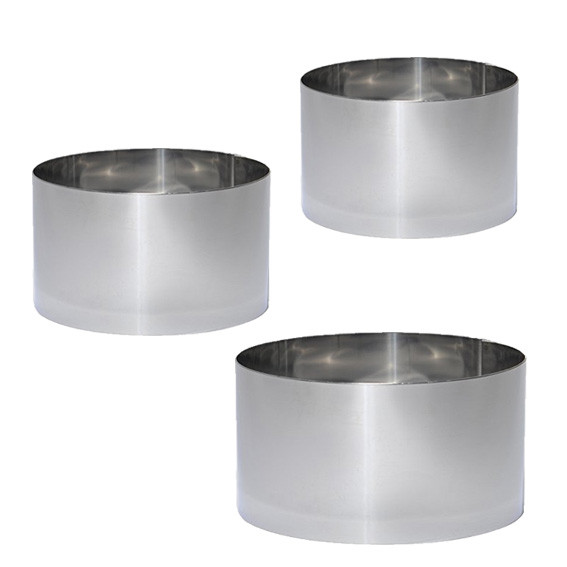 Набір кондитерських кілець 10-12-14 см, висота 10 см, 3 шт, фото 1