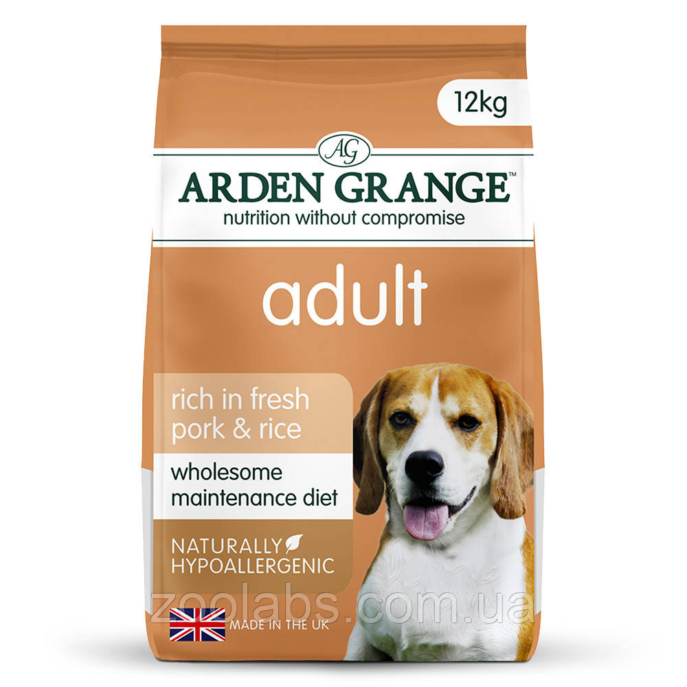 Корм Arden Grange для дорослих собак зі свининою | Arden Grange Adult Pork & Rice 12 кг