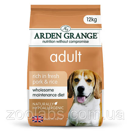 Корм Arden Grange для дорослих собак зі свининою | Arden Grange Adult Dog Pork & Rice 2 кг, фото 1