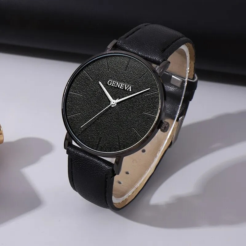 Жіночий годинник Geneva Classic steel watch чорний