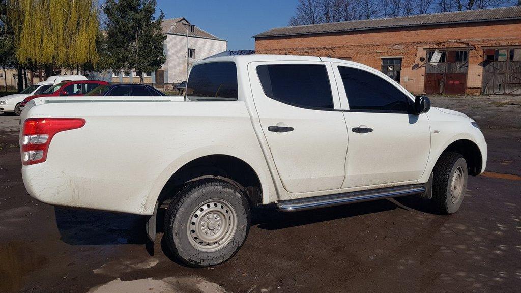 Бокові пороги Premium (2 шт., нерж.) Ø42 для Fiat Fullback 2016-2024 рр