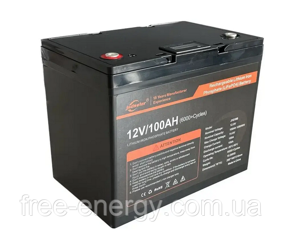 Аккумулятор бытовой Jsdsolar LiFePO4 12v 100ah,Аккумулятор для ...