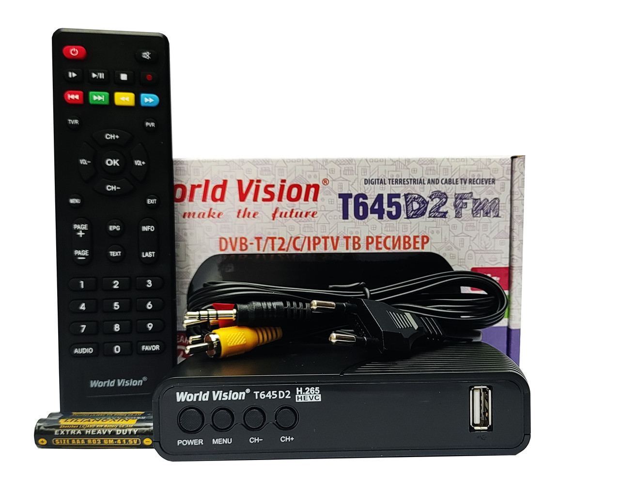 Т2 ресивер World Vision T645D2 FM Гарантія 12 міс + прошивка, фото 1