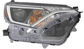 Фара права Toyota RAV4 16-18  TYC мех., жовта вставка