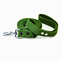 Брезентовый поводок для собак Х/Б лента (ширина 20 мм длинна 500 см) с карабином