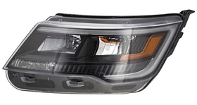 Фара ліва Ford Explorer 16-19  TYC мех., галоген, чорний відбивач