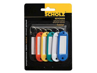 Брелок-бірка пластикова Набір 6шт Кол. В ас. 4401,scholz ТМ SCHOLZ