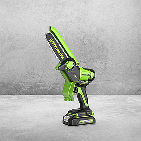 Электропила Greenworks 24V 6-inch Mini Brushless Electric Chain Saw Green