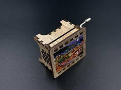 Дитяча шарманка шкатулка музична із заводним механізмом маленька bukovel Серце Карпат 6х5см / Дитяча шарманка шкатулка музична із