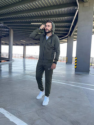 Спортивний костюм чоловічий Nike весна-осінь з капюшоном костюм модний на хлопця підлітка повсякденний стильний, фото 3
