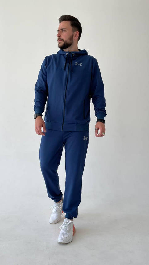 Спортивний костюм чоловічий Under Armour молодіжний комфортний синього кольору для чоловіків, стильний модний, фото 1