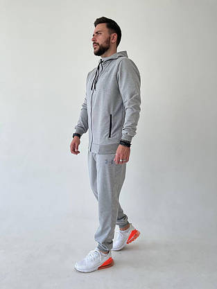 Спортивний костюм чоловічого сірого кольору Under Armour молодіжний повсякденний костюм для чоловіків, фото 4
