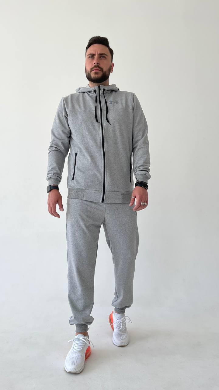 Спортивний костюм чоловічого сірого кольору Under Armour молодіжний повсякденний костюм для чоловіків