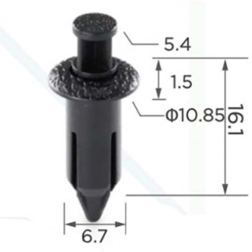 Кліпса криплення Натискна Розпочинна HONDA MITSUBISHI MAZDA TOYOTA LEXUS (MU000319 MR220501 91512SX0003 91512-SX0-003 11380) C0084, фото 1