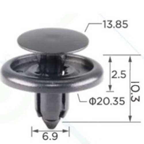 Кліпса криплення Натискна Lexus Toyota Mitsubishi (9046707166) C0090, фото 1