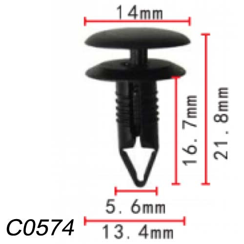 Кліпса криплення Натискна Розпочинна MAZDA FORD (B101-68-252-00 B101682520 101-68-252-00 1016825200 11757) C0574, фото 1