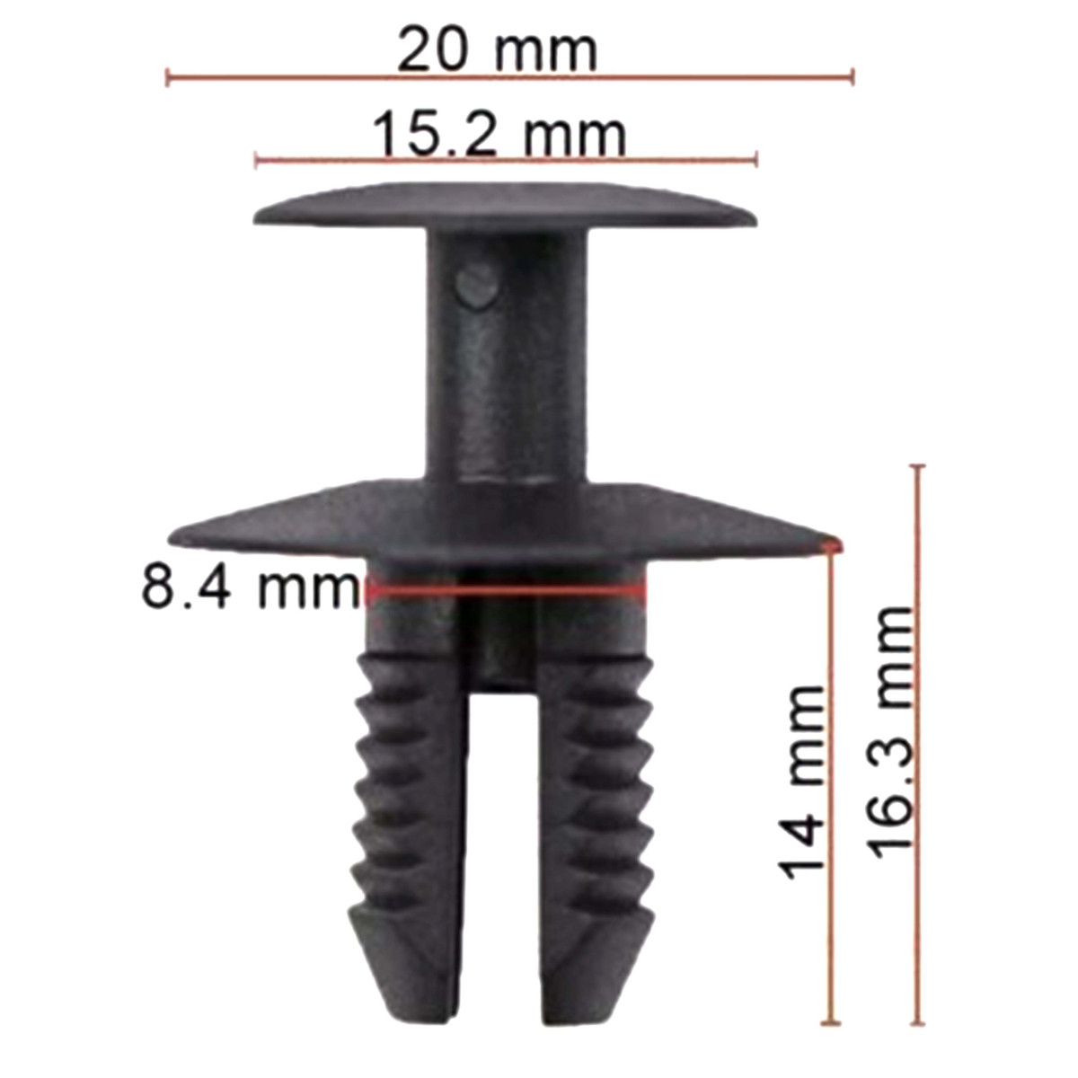 Кліпса криплення Натискна Розпірна Mercedes BMW 2019900292 C1253, фото 1