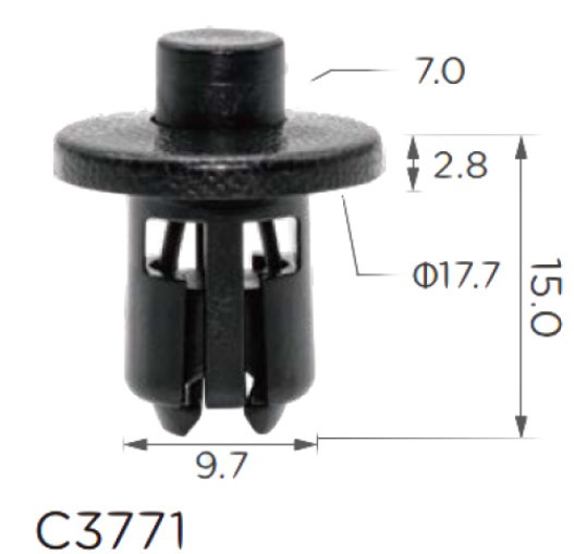 Кліпса криплення Натискна Розпочинна TOYOTA LEXUS (9046710170C0) C3771, фото 1
