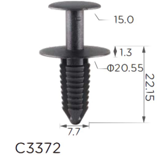 Кліпса криплення Натискна Розпірна Багажник Mercedes A2309900092 C3372, фото 1