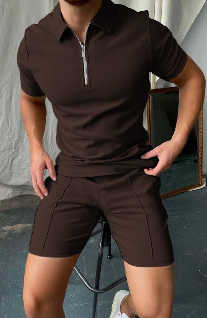 Модный мужской костюм летний молодежный комплект футболка шорты однотонный мужские красивые стильные костюмы M