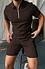Модный мужской костюм летний молодежный комплект футболка шорты однотонный мужские красивые стильные костюмы, фото 6