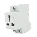 Модульна розетка Chenf Universal 3-pin на DIN-рейку, 250V/10-16A, Box, фото 3