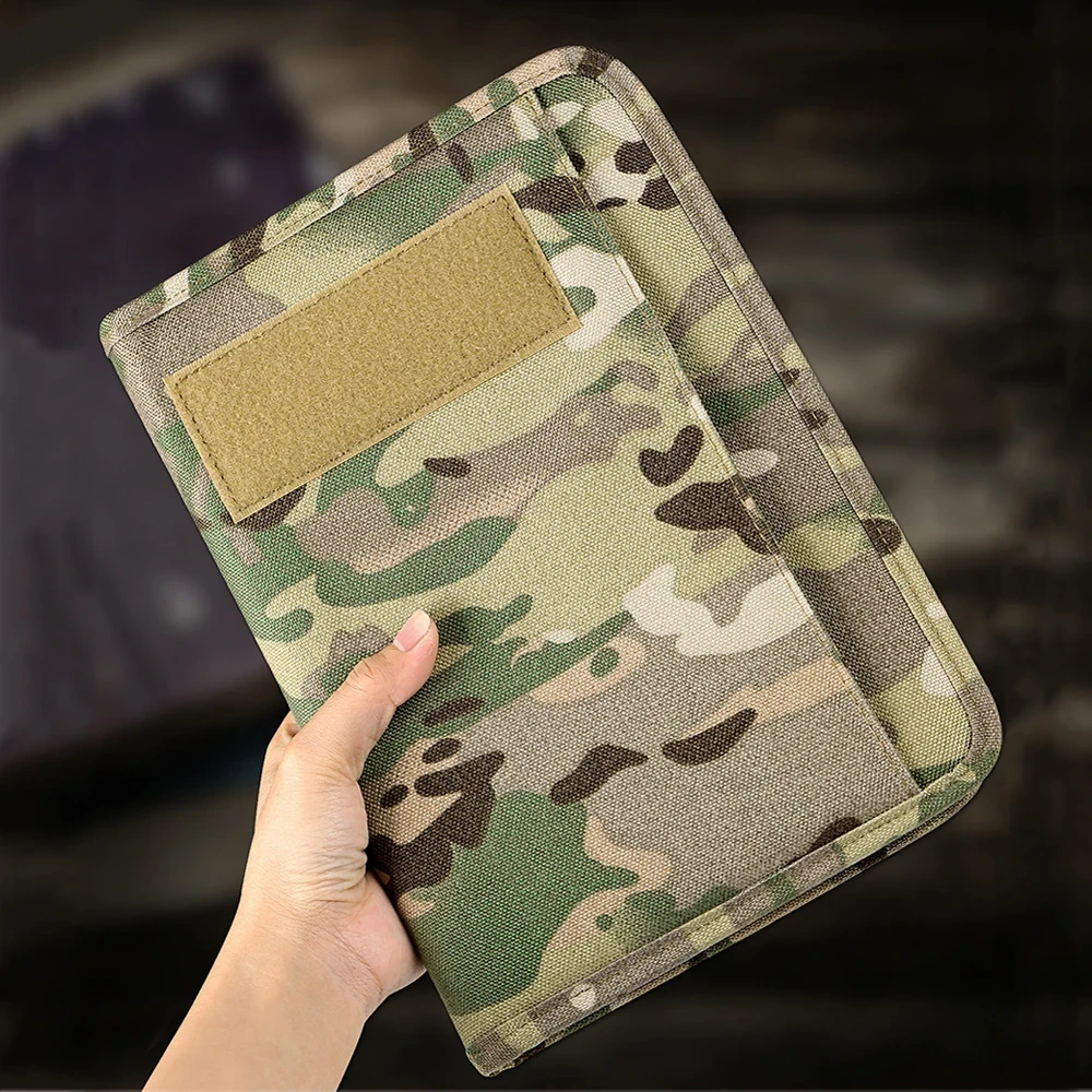 Тактичний Блокнот А6 на кільцях у водонепроникному обкладинці Оксфорд мультикам на блискавці Outdoor 40 аркушів, колір хаки,, фото 1