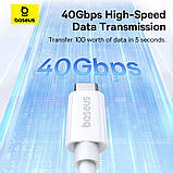 Дата кабель Baseus Superior Series 2 USB4 Full-Function Type-C to Type-C 240W (1m) (P10365200211), фото 5