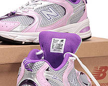 Жіночі кросівки New Balance 530 Pink Grey Взуття Нью Беланс 530 рожеві шкіра сітка демісезон, фото 6