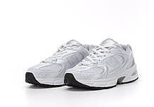 Жіночі кросівки New Balance 530 White Нью Беланс 530 білі шкіра сітка демісезон унісекс, фото 5