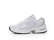 Жіночі кросівки New Balance 530 White Нью Беланс 530 білі шкіра сітка демісезон унісекс, фото 4