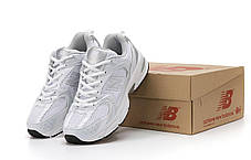 Жіночі кросівки New Balance 530 White Нью Беланс 530 білі шкіра сітка демісезон унісекс, фото 3