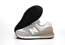 Чоловічі кросівки New Balance 574 Legacy Grey beige Нью Беланс 574 Легасі сірі замша демісезон, фото 3