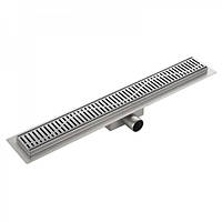 Душовий трап 400 мм з нержавіючої сталі сатин з сухим затвором SUS304 KOER FD35-70x400 AC0622