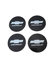 Логотипи для ковпаків SKS CHEVROLET Шевроле 4 шт чорні з хром