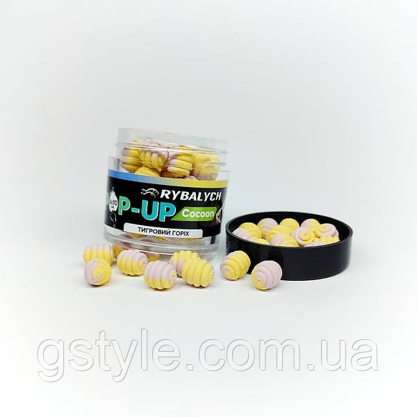 БОЙЛИ POP-UP COCOON RYBALYCH ТИГРОВИЙ ГОРIХ 5*8ММ 50ШТ кокон