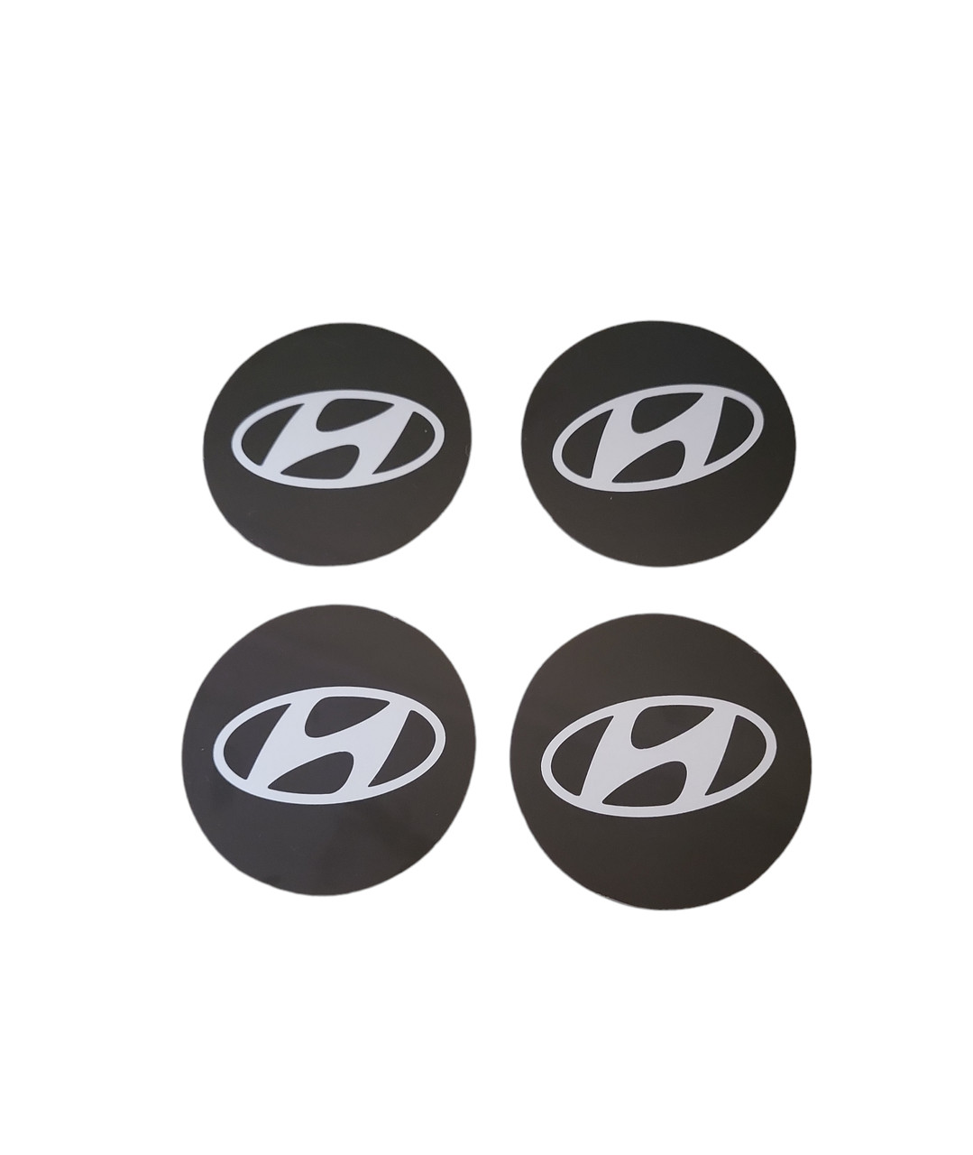Логотипи для ковпаків SKS Hyundai Хендай 4 шт чорні з хром