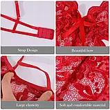 Червоний спокусливий боді з відкритим доступом для сексу, фото 8