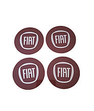 Логотипи для ковпаків SKS Fiat Фіат 4 шт червоні з хром