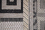 Сіра килимова доріжка рогожка NATURA 20014 Silver/Black ширина 1 м, фото 2